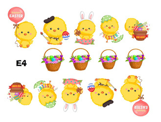 Naklejka wodna wielkanocna E4