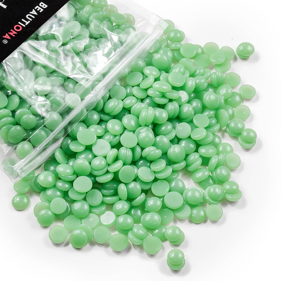 Wosk twardy ZIELONY w dropsach 100 g