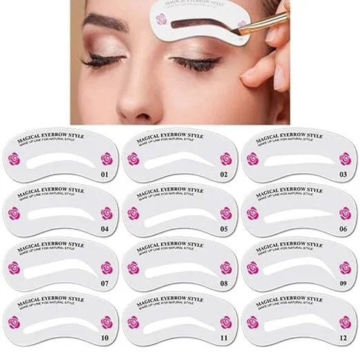 Szablon do stylizacji i konturowania brwi 24 sztuki