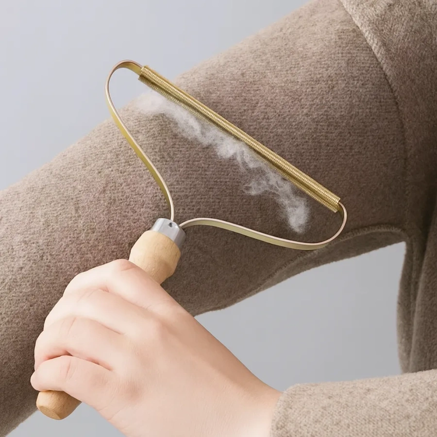 Szczotka grzebień golarka do ubrań sierści kanapy 13 cm