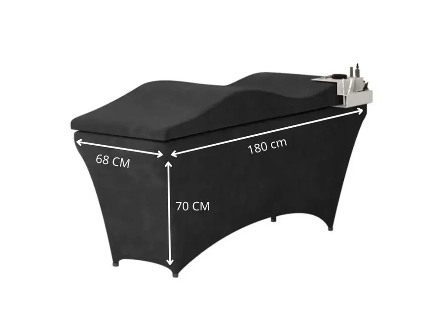 Pokrowiec na łóżko kosmetyczne - czarny