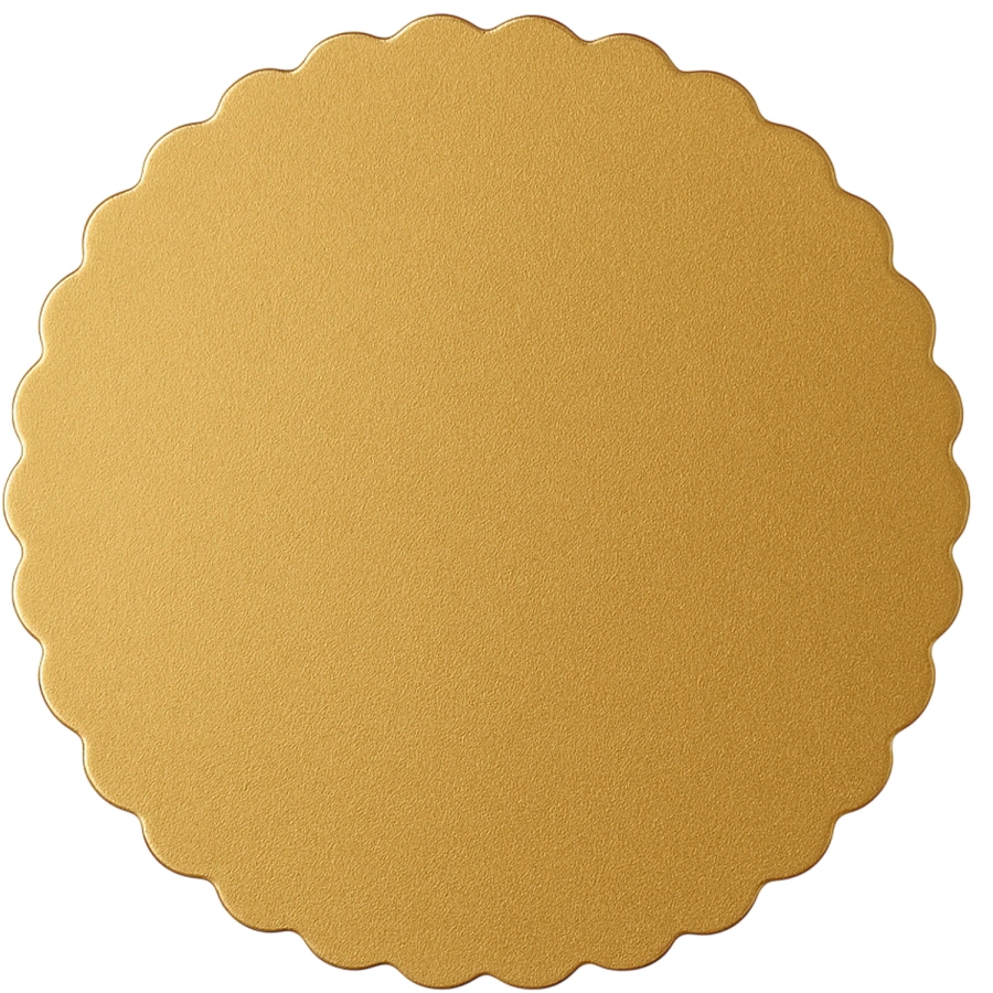Podkład pod tort karbowany okrągły złoty 30 cm