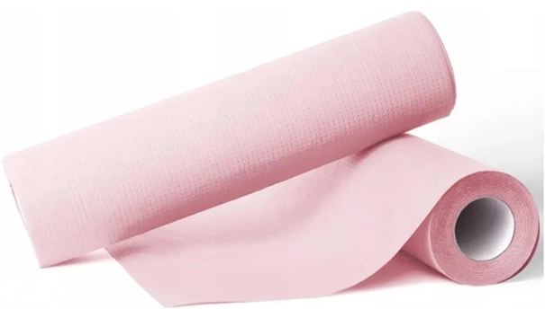 Serwety kosmetyczne różowe podfoliowane w rolce