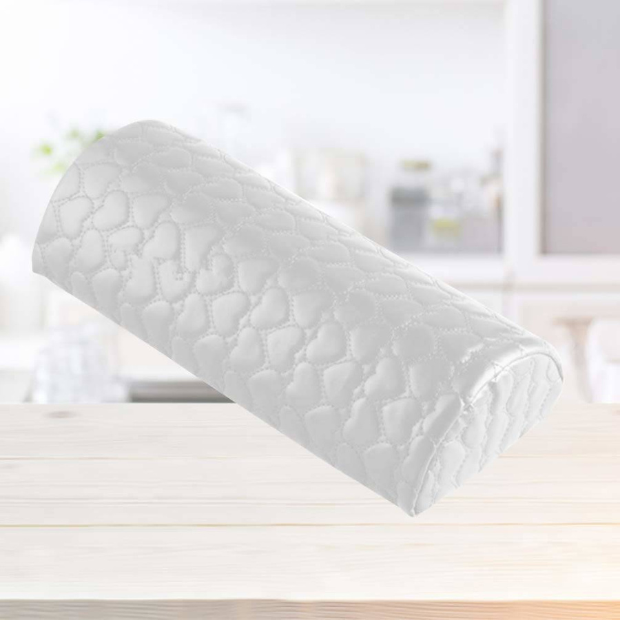 Poduszka pod dłoń do manicure serca biała