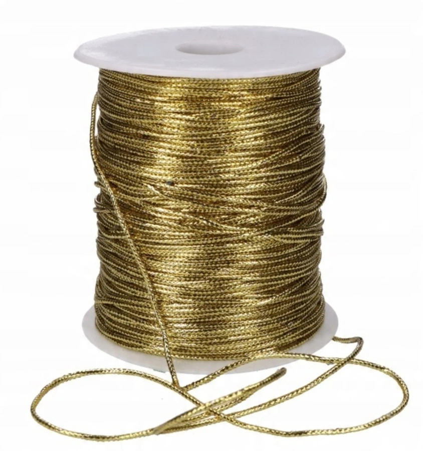 Sznurek metalizowany do zawieszek i ozdób 100m