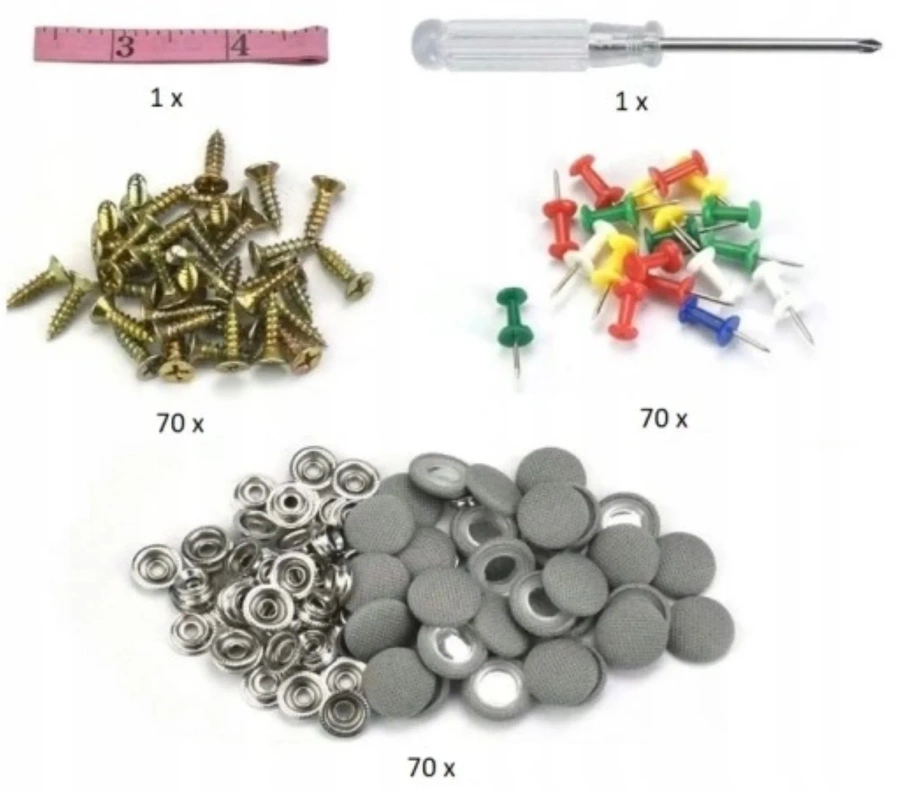 Zestaw do naprawy podsufitek samochodowych szary