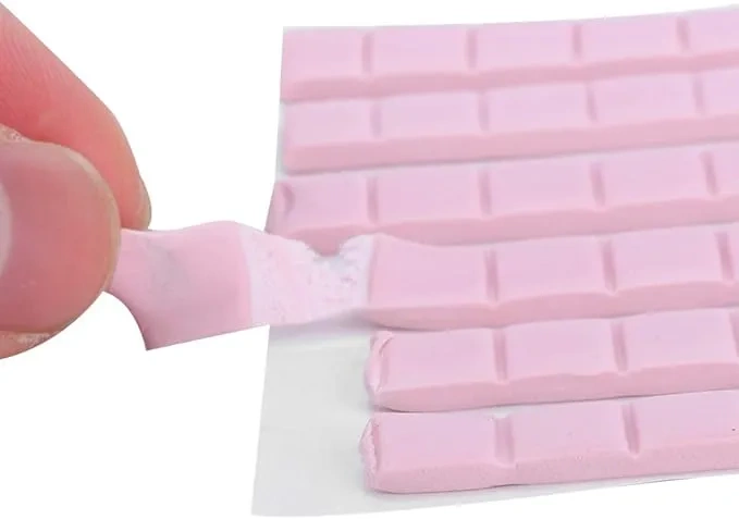 Guma mocująca do przyklejania różowa