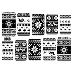 Naklejki wodne świąteczne na paznokcie M48