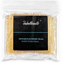 Patyczki do manicure, odsuwania skórek 100 sztuk żółte
