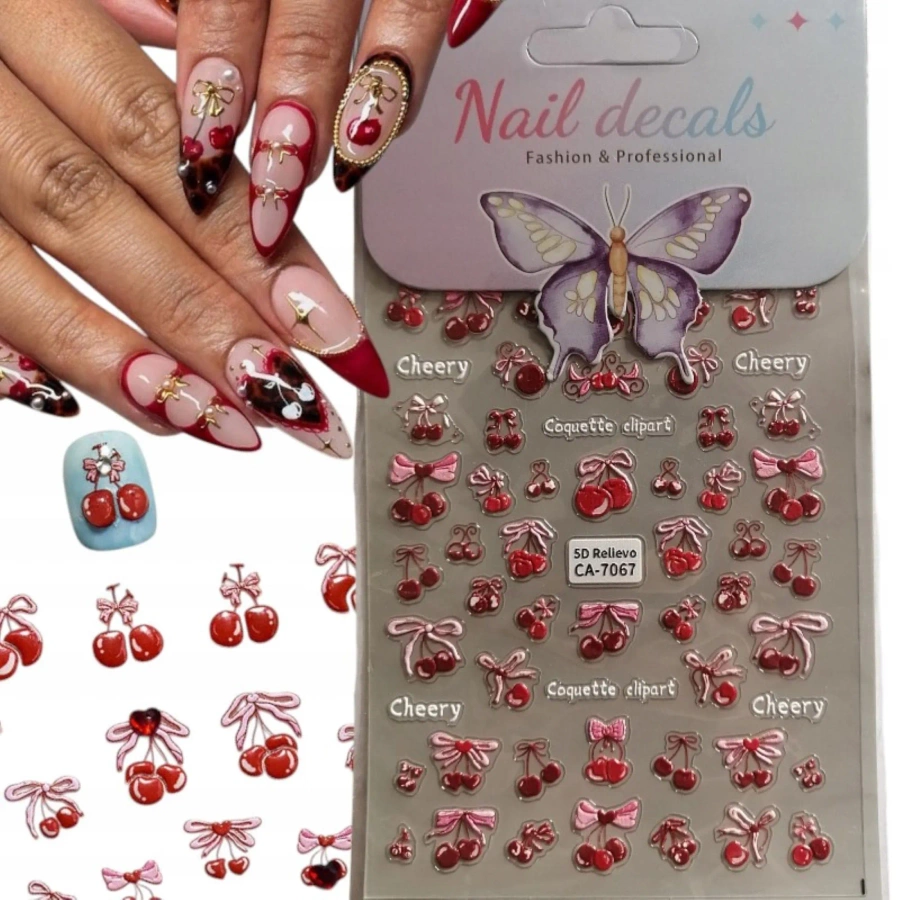 Naklejki 3d do paznokci Cherry CA-7067