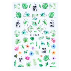 Naklejki 3D na paznokcie rośliny XF3364