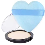 Puszek do pudru sypkiego puff welurowy serce blue