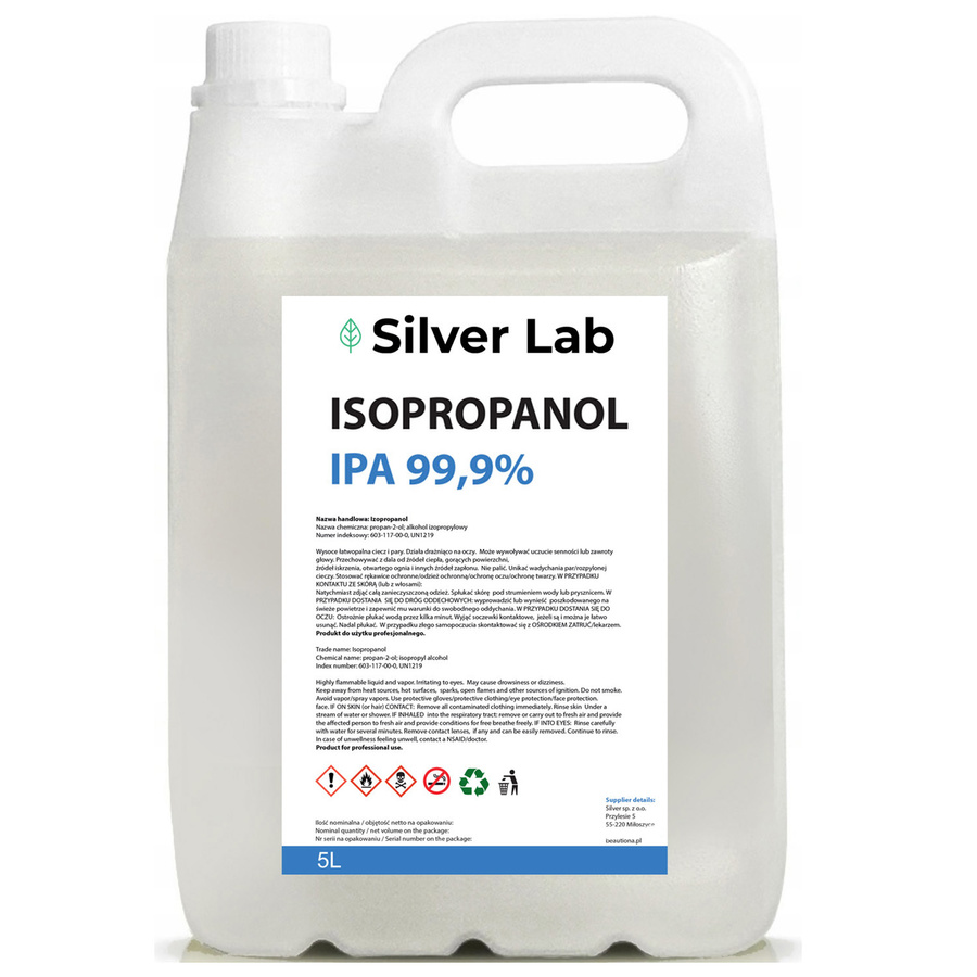 IPA alkohol izopropylowy ISOPROPANOL 99,9% 5L