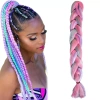 Kolorowe włosy syntetyczne do warkoczyków pastelowe