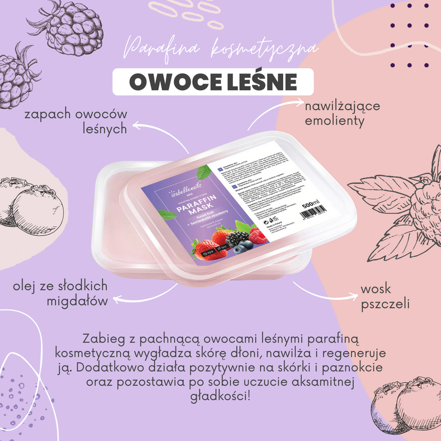 Parafina kosmetyczna isabellenails owoce leśne 500 ml