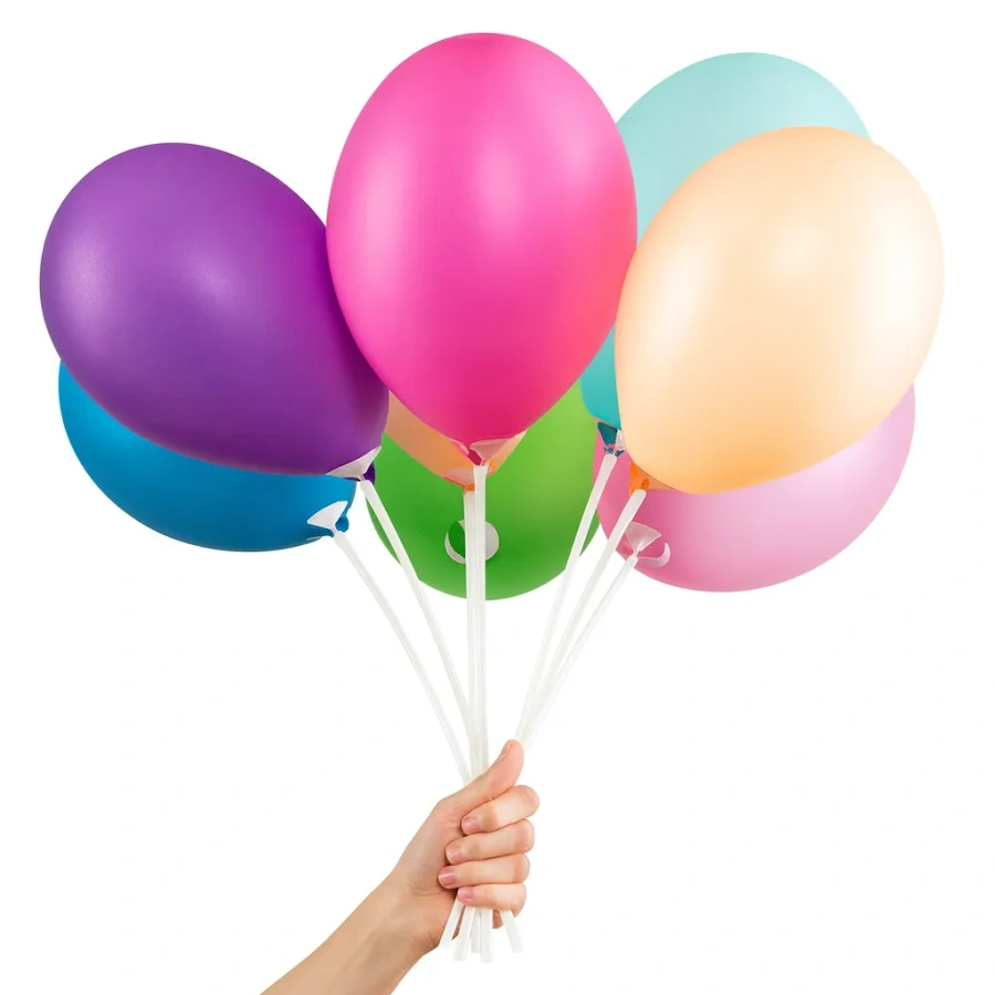 Patyczki do balonów z koszyczkami 10 szt 40 cm