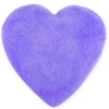 Puszek do pudru sypkiego puff welurowy serce lila