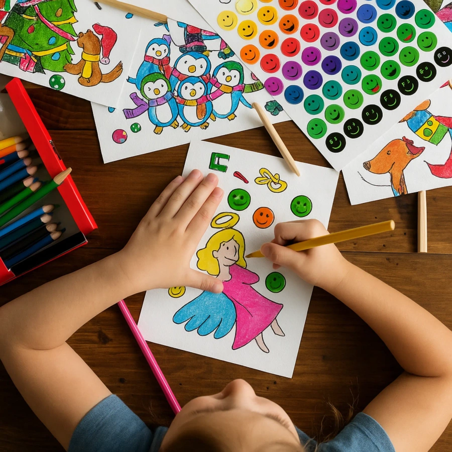 Naklejki motywacyjne dla dzieci 108 sztuk