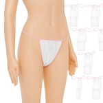 Włókninowe Stringi Majtki Jednorazowe Białe Damskie Masażu Zabiegów 100szt.