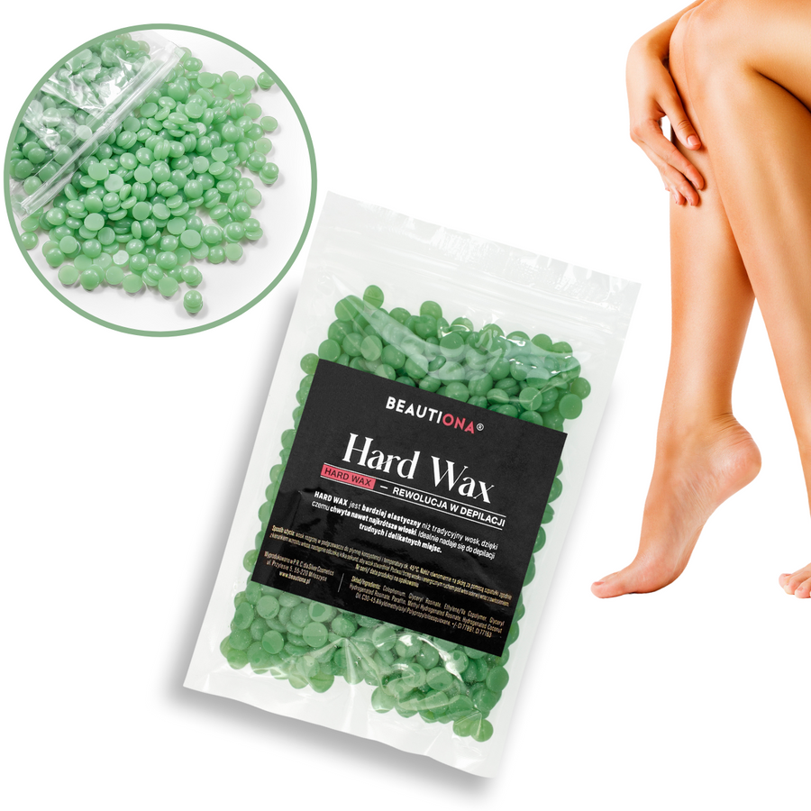 Wosk twardy ZIELONY w dropsach 100 g 