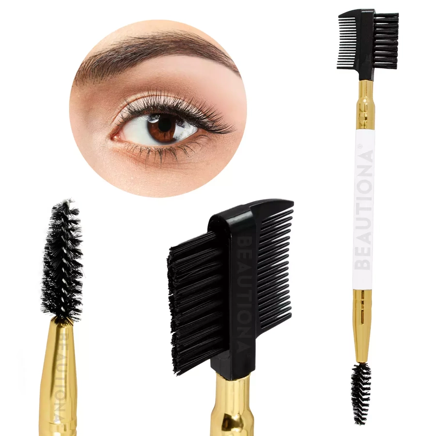 Szczoteczka do brwi i separator grzebyk do rzęs 2w1