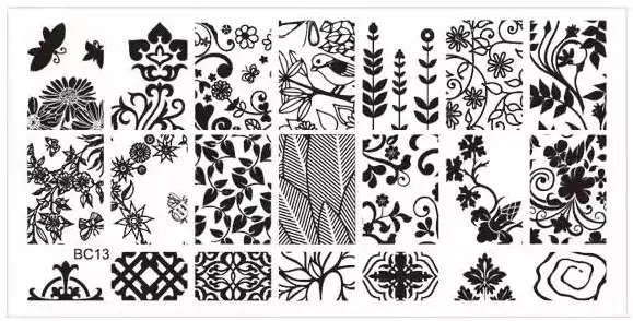 Zestaw do stemplowania paznokci 2 x lakier do stempli + blaszka