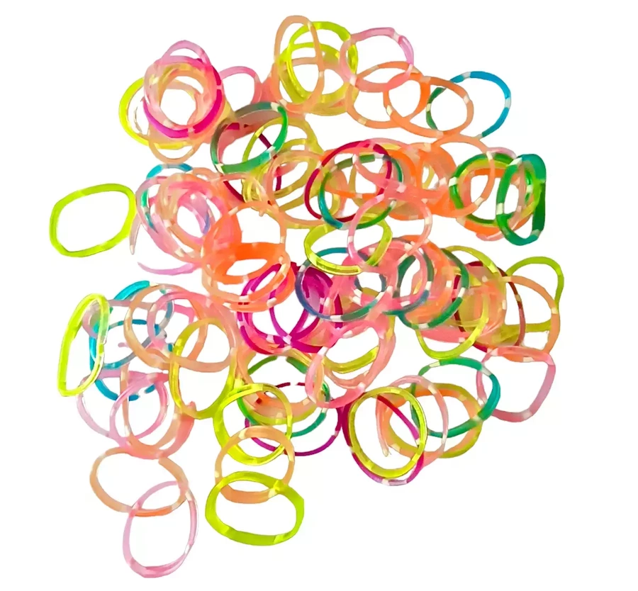 Mini gumki do włosów warkoczyków kolorowe