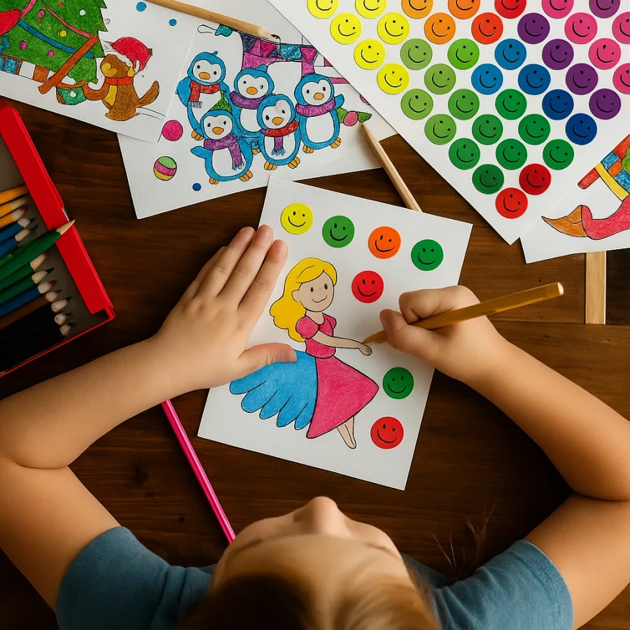 Naklejki motywacyjne dla dzieci 108 sztuk