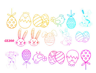 Naklejka wodna wielkanocna CE200