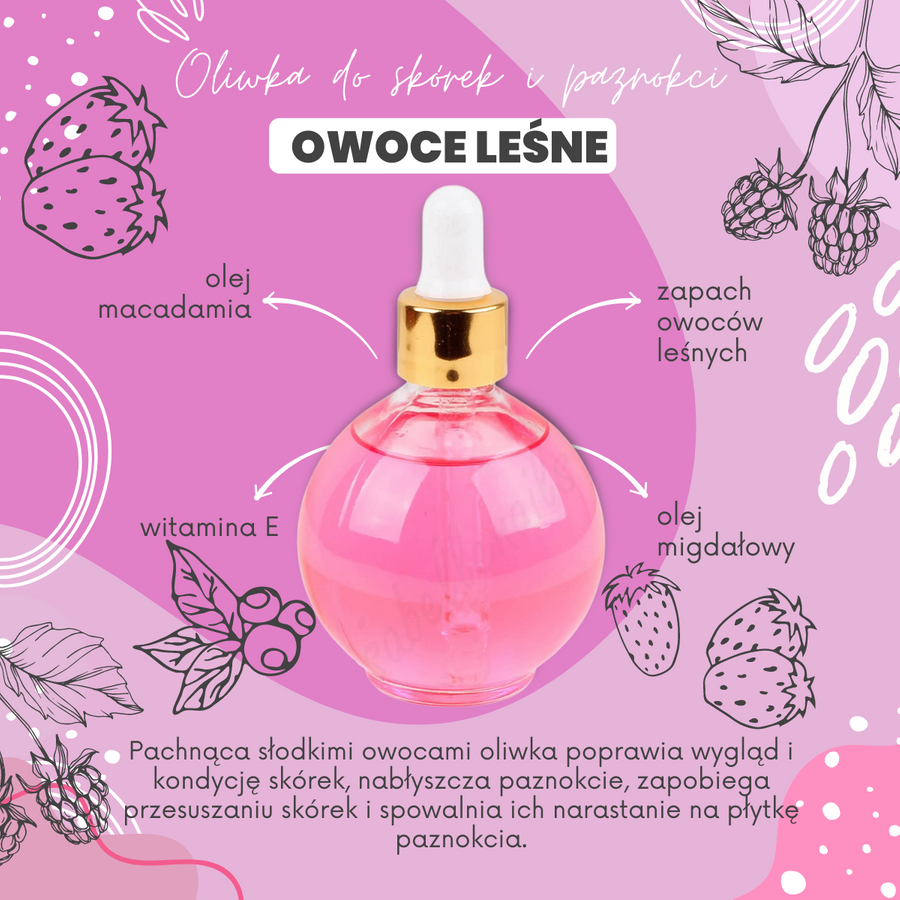 Oliwka do skórek i paznokci Red Berries 75 ml