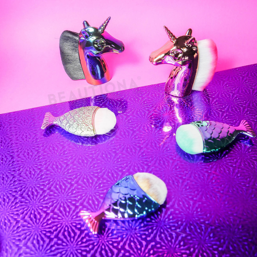 Pędzelek do pyłu jednorożec Pink