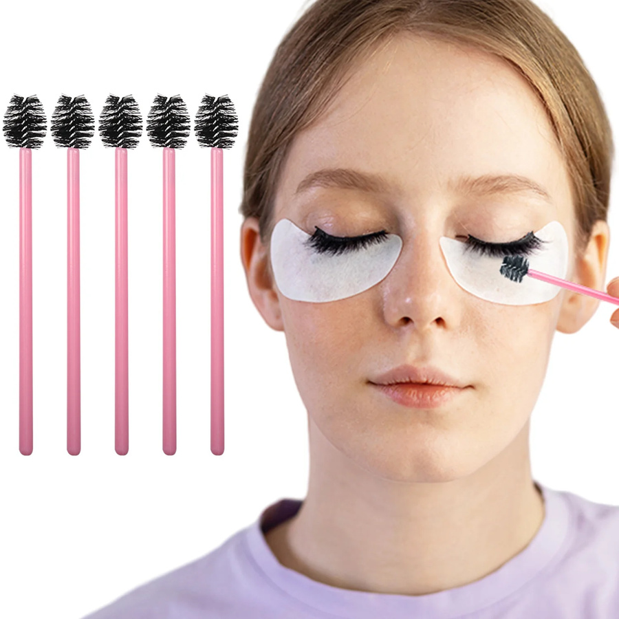 Szczoteczka do rzęs i brwi okrągła 5 sztuk