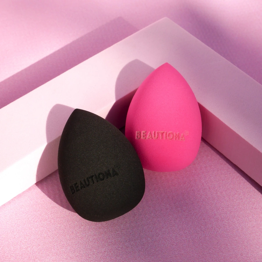 Beautiona gąbka do makijażu różowy blender w kształcie łezki