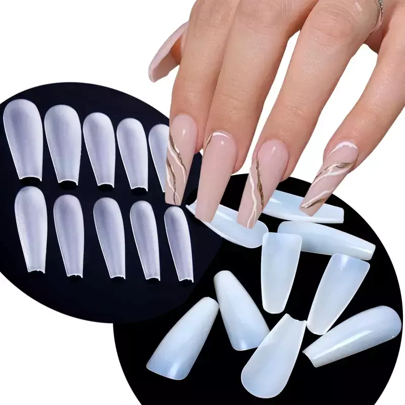 Zestaw tipsy Balerina naturalne mleczne 500 szt.