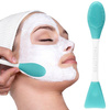 Dwustronna silikonowa szczoteczka do maseczek, niebieska