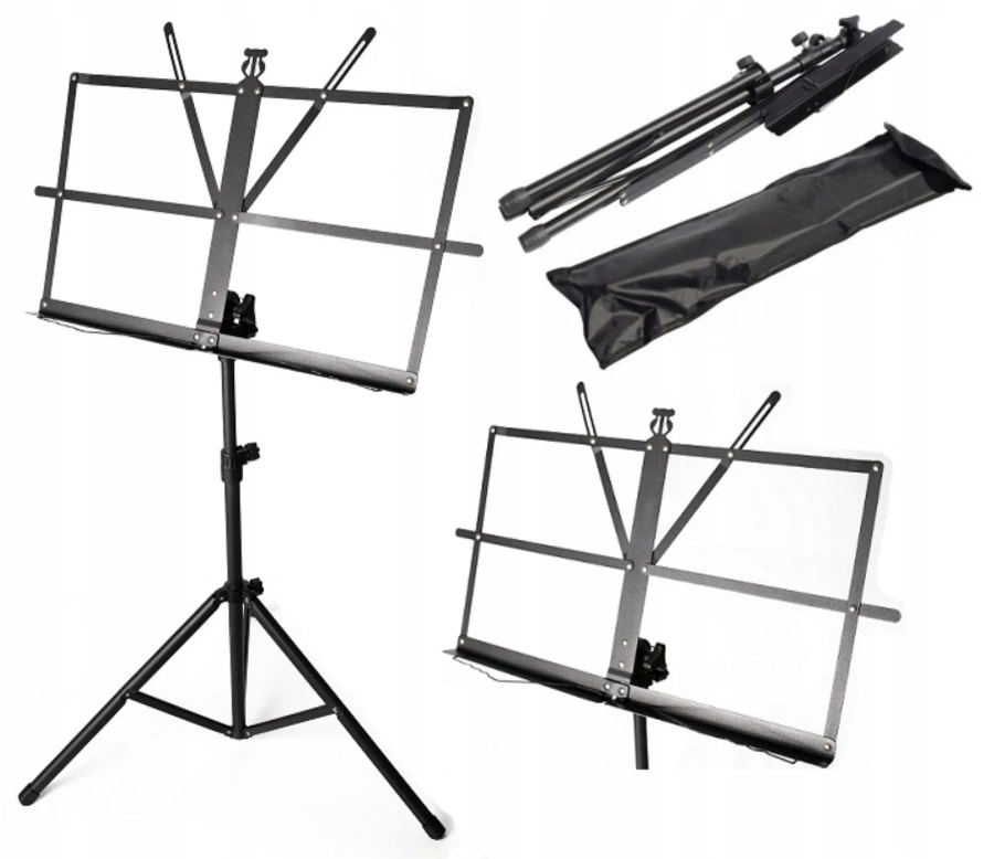 Statyw regulowany do nut składany z pokrowcem 123 cm