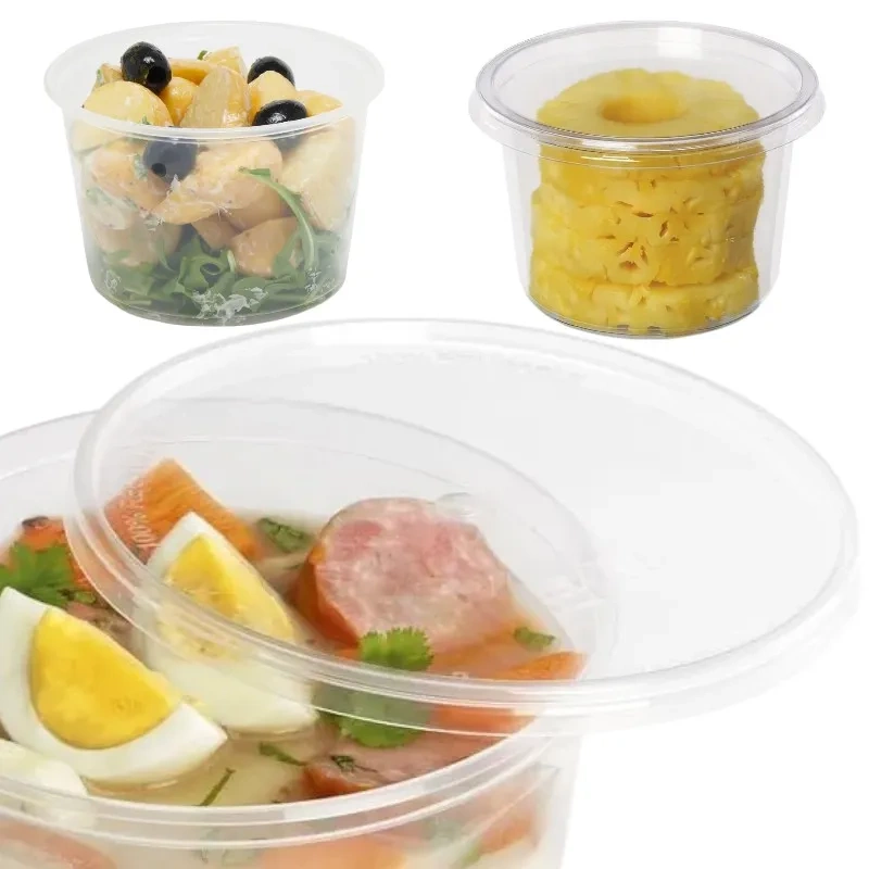 Transparentne pojemniki z pokrywką 50 szt