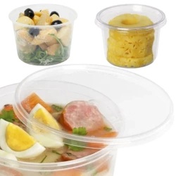 Transparentne pojemniki z pokrywką 50 szt