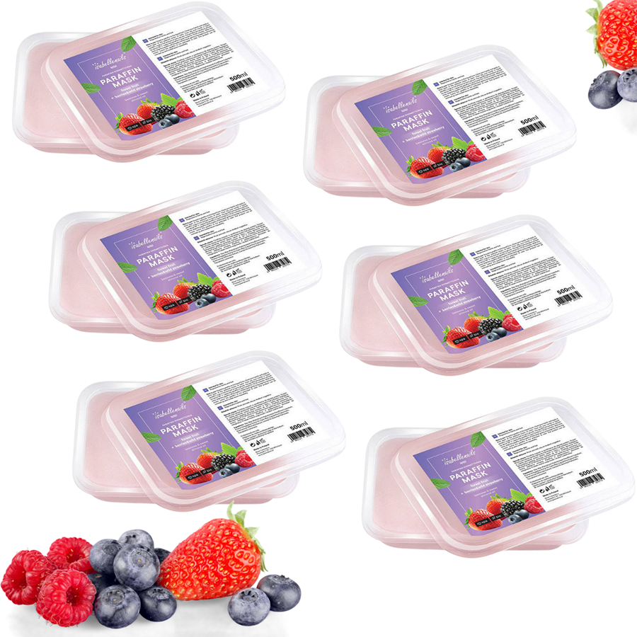 Zestaw 30x parafina kosmetyczna isabellenails owoce leśne 500 ml 