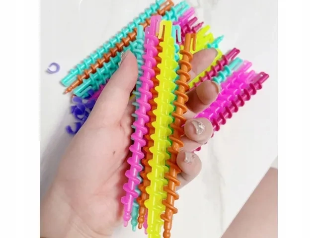 Papiloty do włosów kolorowe sprężynki 26 sztuk