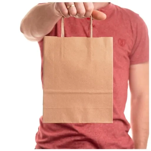 Jednorazowe torby papierowe ekologiczne 25 szt 18x8x22,5 cm