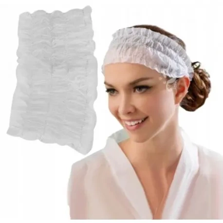 Jednorazowe opaski kosmetyczne na włosy 100 sztuk