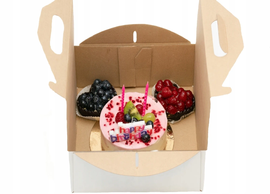Karton na tort z uchwytem 26x26x25 cm