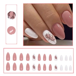 Tipsy do rąk różowe nude 24 szt.