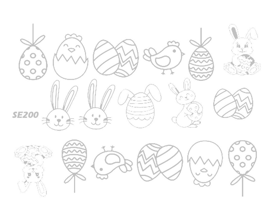 Naklejka wodna wielkanocna SE200