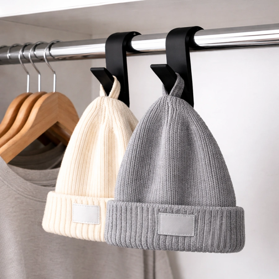 Wieszak na ręczniki czarny 2 szt