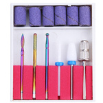 Zestaw frezów diamentowych i ceramicznych + nośnik i nakładki 12 elementów