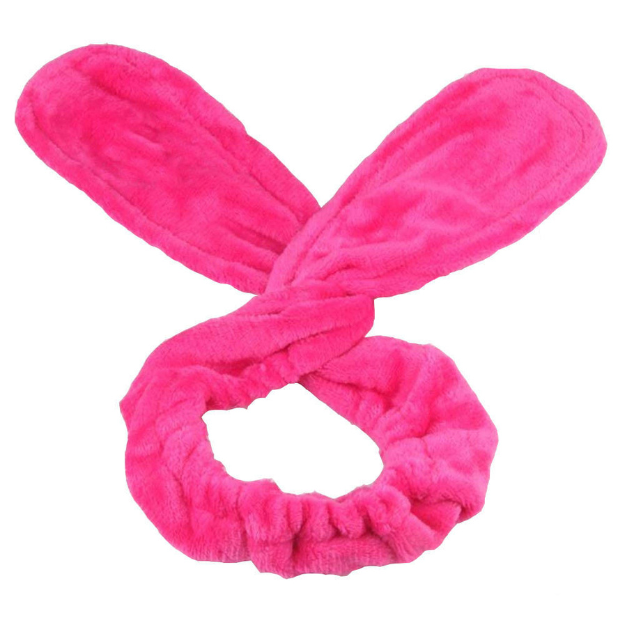 Opaska kosmetyczna do włosów bunny uszy królika różowa