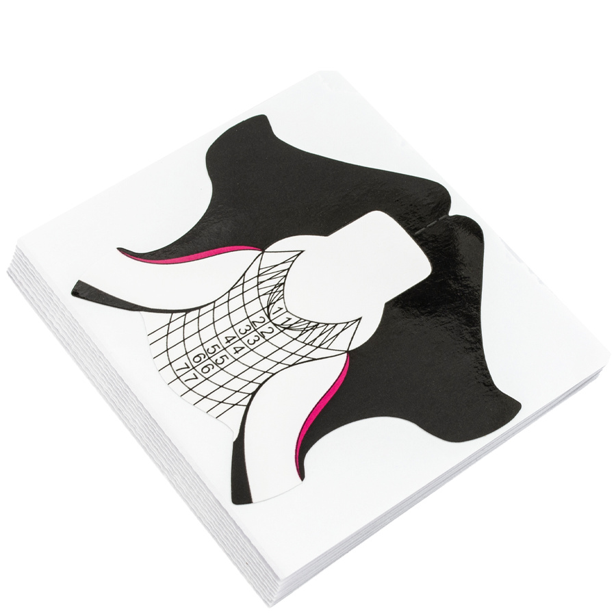 Szablony do przedłużania paznokci żelem szerokie 500 szt.