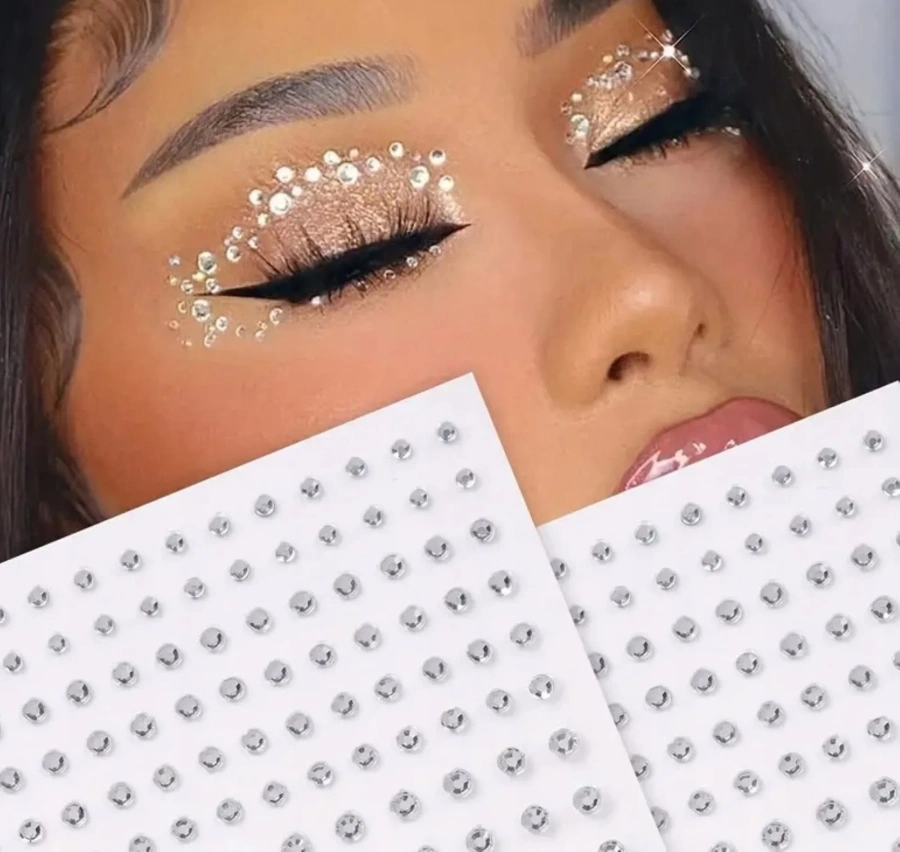 Samoprzylepne kryształki do zdobienia twarzy